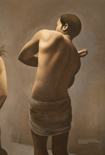 ‘What is truth?’ / Pontius Pilate with Christ, oil on canvas glued on wood, 40 X 50 cm (unfinished).