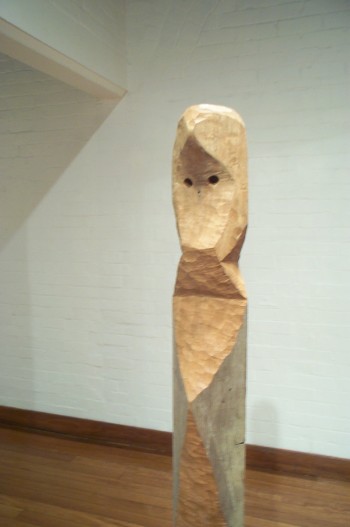 Eve, hardwood (detail). Photograph from a solo exhibition entitled The Movement of the Body in a Stationary Object, Ivan Dougherty Gallery, Sydney, Australia 2002.