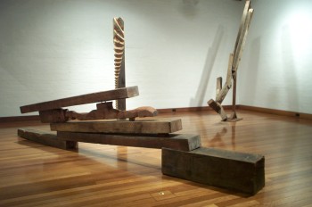 Photograph from a solo exhibition entitled The Movement of the Body in a Stationary Object, Ivan Dougherty Gallery, Sydney, Australia 2002.