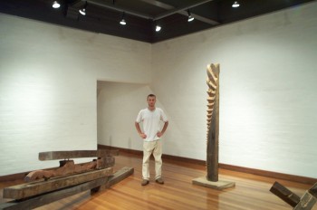 Photograph from a solo exhibition entitled The Movement of the Body in a Stationary Object, Ivan Dougherty Gallery, Sydney, Australia 2002.