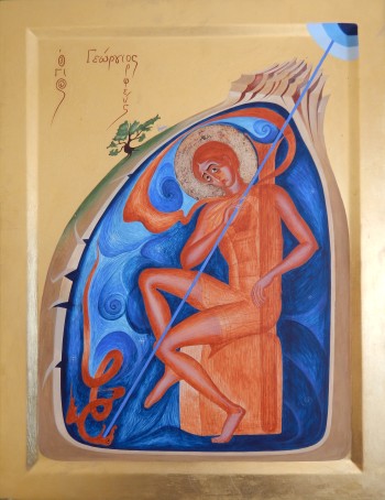 Metanoia (Repentance), egg tempera on prepared wood, 45 Χ 35 cm, 2012.